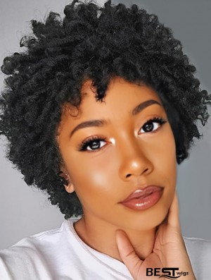 Black Women’s Short Afro Twist Braided Wigs - Faux Locs Braid Glueless Hairstyles for African Americans