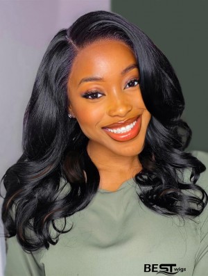 Short Wavy Wigs for Black Women Heat Resistant Body Wave Synthetic Wig Black Curly Wigs for Africa Americans