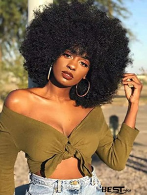 Short Curly Afro Kinky Wig for Black Women - Natural Look Hairstyle
