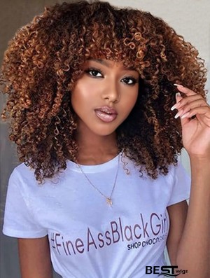 Kinky Curly Afro Wig for Black Women - Short Natural-Looking Hair Extension