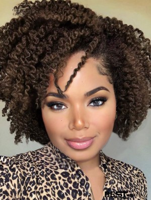 Black Side-Part Kinky Curly Wig | Natural Afro Curly Hair Wig
