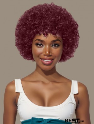 Burgundy Afro Wig Glueless Wear-and-Go Full Wig for Parties