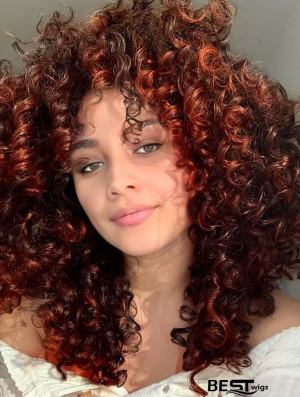 Afro Curly Synthetic Wig with Bangs Stylish Wigs for Black Women
