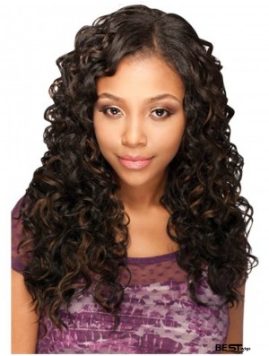 Popular Brown Long Kinky U Part Wigs