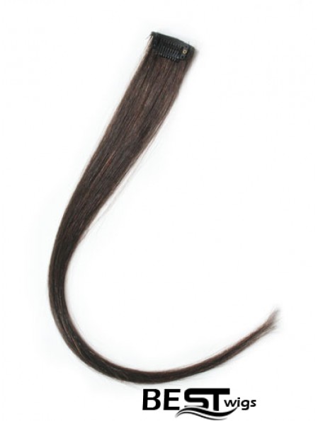 Modern Brown Straight Remy Human Hair Clip In Hair Extensions