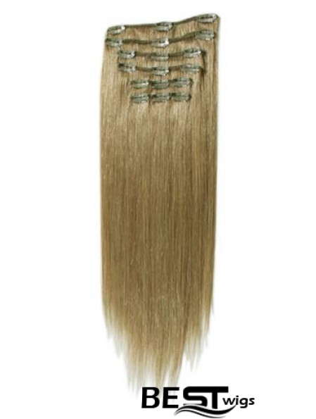 Natural Brown Straight Remy Human Hair Clip In Hair Extensions