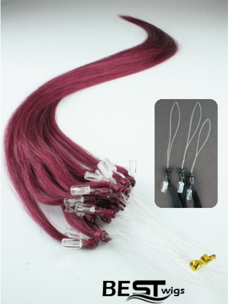 Suitable Red Straight Micro Loop Ring Hair Extensions