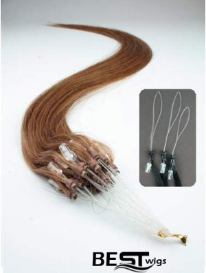 Discount Auburn Straight Micro Loop Ring Hair Extensions