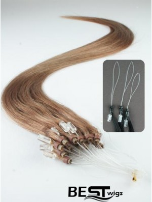 Cheapest Brown Straight Micro Loop Ring Hair Extensions