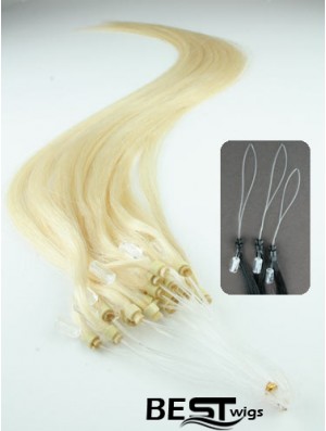 Perfect Blonde Straight Micro Loop Ring Hair Extensions