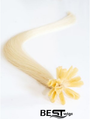 Blonde Straight Gorgeous Nail/U Tip Hair Extensions