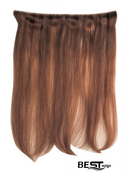 Straight Remy Human Hair Auburn Comfortable Weft Extensions