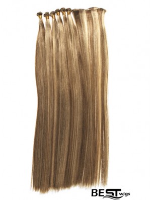 Straight Remy Human Hair Blonde Trendy Weft Extensions