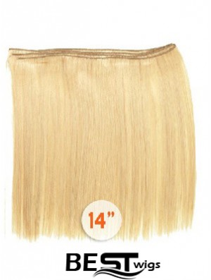 Straight Remy Human Hair Blonde Style Weft Extensions