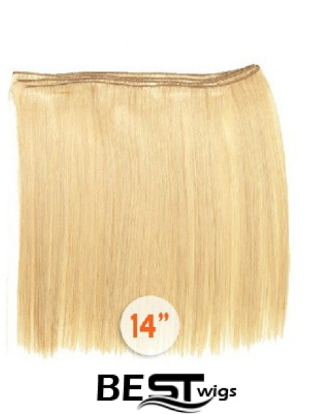 Straight Remy Human Hair Blonde Style Weft Extensions