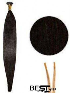 Black Straight Stick/I Tip Hair Extensions