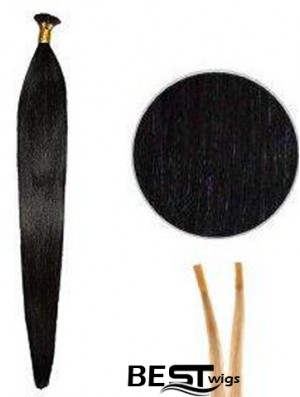 Black Straight Stick/I Tip Hair Extensions