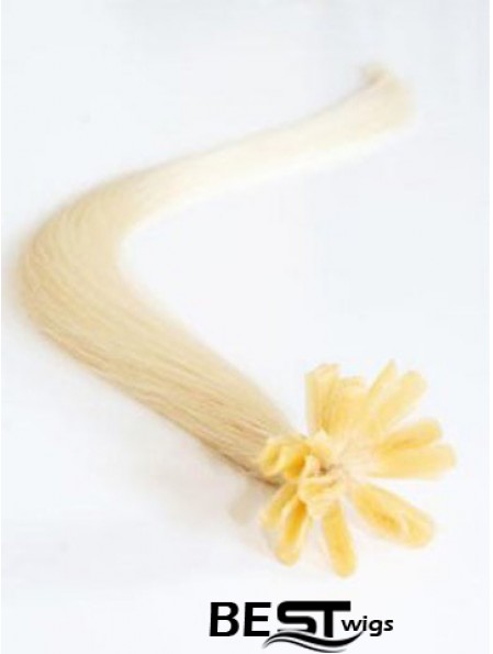 Blonde Straight Fashionable Nail/U Tip Hair Extensions