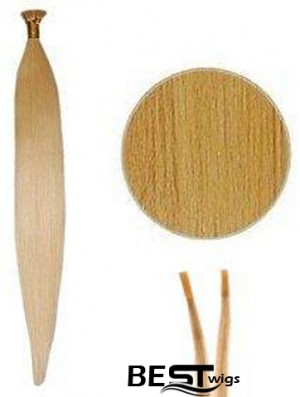 Blonde Straight Stick/I Tip Hair Extensions