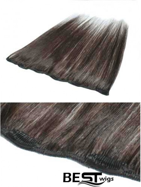 Gorgeous Brown Straight Remy Human Hair Clip In Hair Extensions