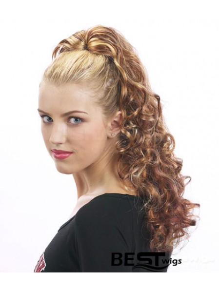 Flexibility Curly Brown Ponytails