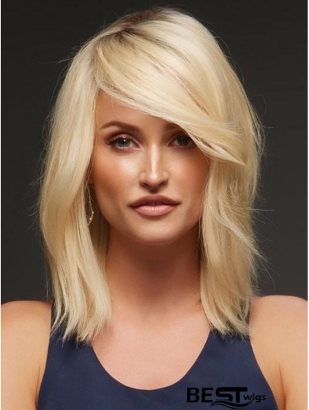 Blonde Layered Wavy 14 inch Buy Human Hair Wigs