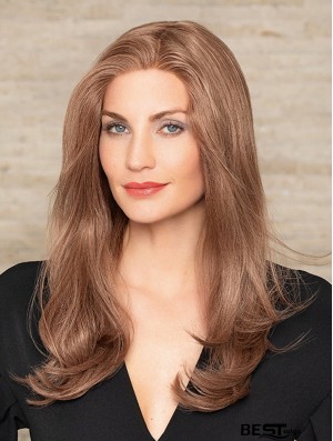 Auburn Long 18 inch Without Bangs Durable Human Hair Wigs