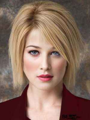 Blonde With Bangs Straight 9 inch Cheapest Human Hair Wigs