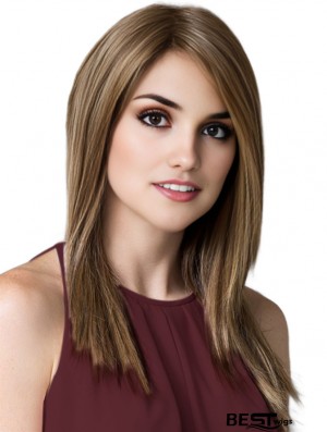 Long Straight Layered Brown Comfortable 100% Hand-tied Wigs