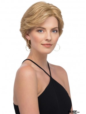 Blonde Layered Straight 6 inch Human Wig