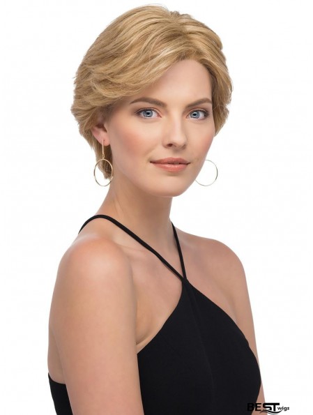 Blonde Layered Straight 6 inch Human Wig