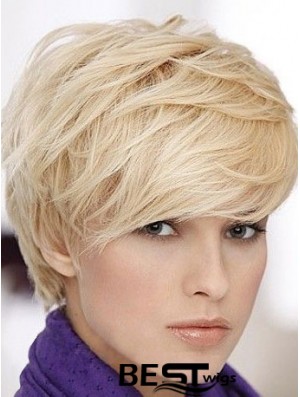 Short Straight Human Hair With Capless Short Length Boycuts