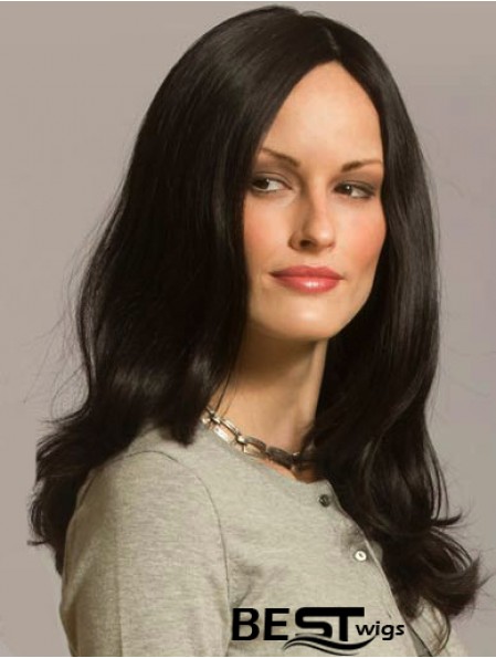 Wavy Wig With Capless Layered Cut Long Length Black Color