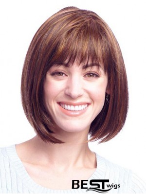 Human Hair Bob Wigs With Monofilament Bobs Cut Chin Length