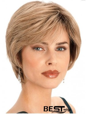 Short Blonde Bob Wigs Human Hair Straight Style