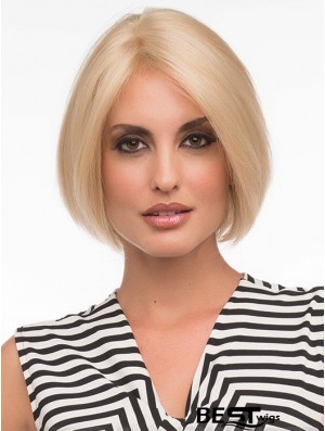 Bob Fashion Wigs With Remy Human Lace Front Chin Length