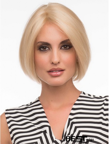 Bob Fashion Wigs With Remy Human Lace Front Chin Length