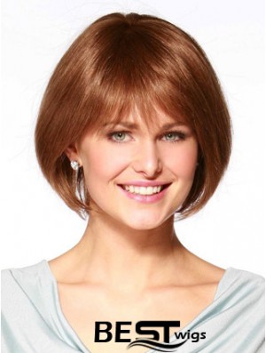 Real Hair Bob Wig Remy Human Bobs Cuts Straight Style Chin Length