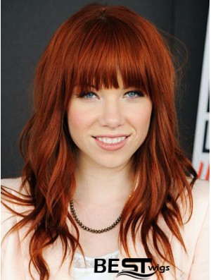 100 Percent Human Hair Lace Front Wigs With Bangs Full Lace Wavy Style