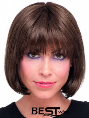 Remy Human Bobs Chin Length Straight Lace Front Real Hair Bob Wigs