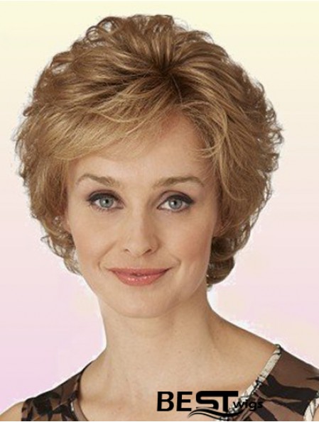 Human Lace Front Wigs Classic Cut Blonde Color Chin Length