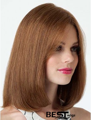 Top Lace Front Straight Shoulder Length Remy Human Lace Wigs 