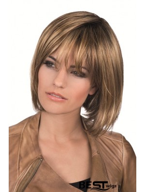 Chin Length Straight Lace Front Brown Best Bob Wigs