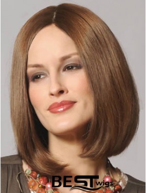  Refined Lace Front Straight Shoulder Length Remy Human Lace Wigs