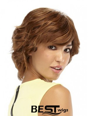 Wavy Auburn Style Short Classic Wigs