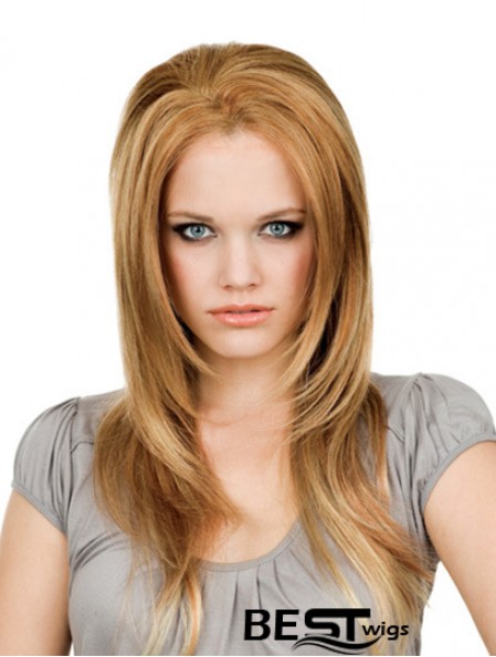  Remy Human Hair Lace Front Blonde Modern Long Wigs