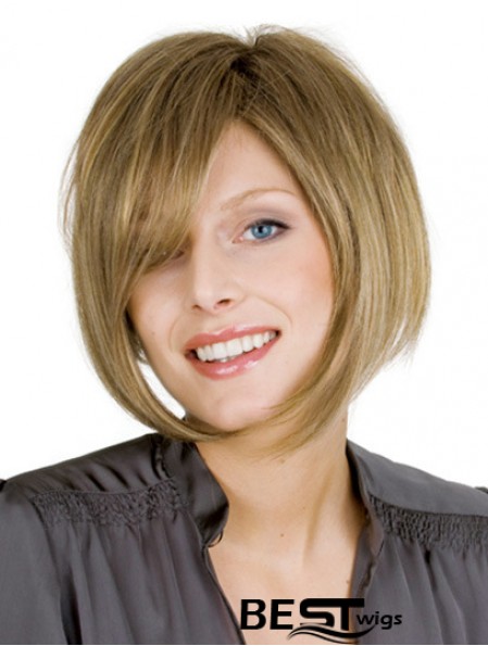 Chin Length Blonde Modern 10 inch Wavy Bob Wigs