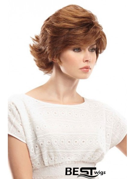 Bobs Short Auburn Wavy Soft Petite Wigs