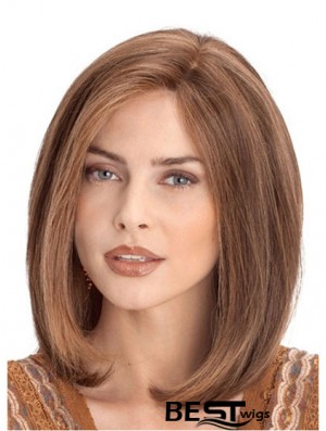 Great 12 inch Auburn Shoulder Length Without Bangs Straight Lace Wigs