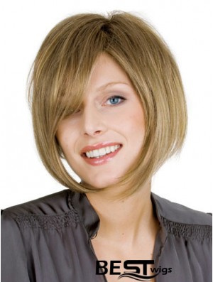100% Hand-tied Straight Bobs Chin Length 10 inch New Human Hair Wigs